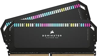 ذاكرة كومبيوتر دوميناتور بلاتينيوم بفضاء لونيRGB DDR5 من كورسير 64 جيجابايت 2×32 6400 ميجاهرتز CL32 انتل اكس ام بي اي كيو متوافقة مع الكمبيوتر - أسود CMT64GX5M2B6400C32 سعة 64.0 GB