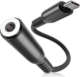 ايليبس محول USB نوع C الى 3.5 ملم، محول صوت AUX بمقبس سماعة راس 1/8 انش لسامسونج جالاكسي Z فولد فليب، S22 S23، نوت 10 20، تاب S8، ايباد الجيل العاشر برو اير 4 4 4 5 5 ميني 6 الجيل السادس، ايفون 15