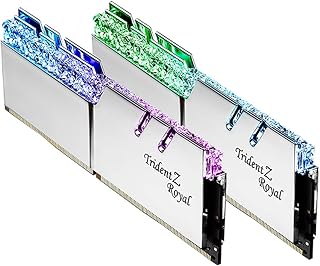 G.سكيل مجموعة مشابك ذاكرة 32 جو (2x16Go) DIMM DDR4 ترايدنت Z رويال RGB PC4-25600 (3200 Mhz) (بلانك)، F4-3200C16D-32GTRS