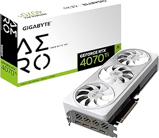 بطاقة رسومات جيفورس ايرو من جيجابايت RTX 4070 Ti للألعاب OC V2 مع 3 مراوح ويند فورس بذاكرة 12 192 بت GDDR6X GV N407TAERO OCV2 12GD فيديو pci_e