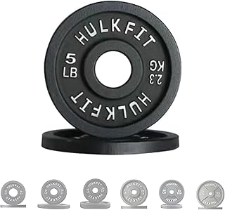 HulkFit 2-inch Olympic Steel Weight Plate with Anti-Rust Finish for Barbells & Plate Only Strength Training - Black