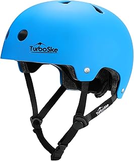 TurboSke Skateboard Helmet, BMX Helmet, Multi-Sport Helmet, Bike Helmet for Kids, Youth, Men, Women