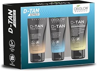 OxyGlow Herbals D-TAN Combo Pack, Face Wash, Scrub,& Mask| Removes Tan & Dirt| Brightening & Glowing Skin- 250g|Fight Pigmentation|Improve Skin tone|Brighter Skin|Smoother|Skin Hydration|All Skin Type