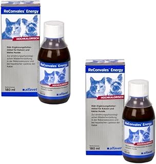 Alfavet ReConvales Energy, Double Pack, in Convalescence, Underweight and Hepatic Lipidosis of the Cat, High Caloric, 2 x 180 ml