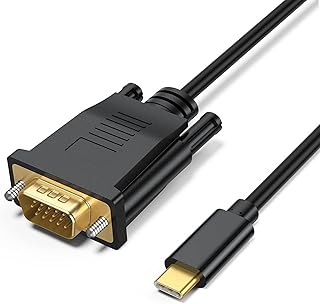 كيبل USB C الى VGA من اكسين محول نوع ذكر متوافق مع اجهزة اي ماك وماك بوك برو اير وسيرفيس 2 وكروم والمزيد 6 اقدام