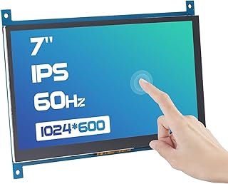 صن فوندر شاشة لمس 7 انش HDMI 1024×600 USB IPS LCD لشاشة راسبيري باي 400 4 3 موديل بي و2 موديل بي و1 موديل بي و1 موديل بي بلس وويندوز، تي اس 7 دي اي واي , 1