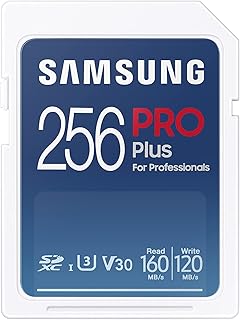 سامسونج برو بلس 256GB UHS-I U3 FHD و4K UHD 160 ميجابايت/ثانية للقراءة 120 ميجابايت/ثانية لكاميرات اس ال ار وكاميرات النظام (MB-SD256K/EU)