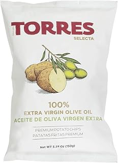 Torres Selecta PATATAS 100% EXTRA VIRGIN OLIVE OIL CHIPS 150G