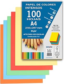 دي او اتش اي 30170 - عبوة من 100 ورقة من الورق الملون، 80 غرام، ايه 4، برايت