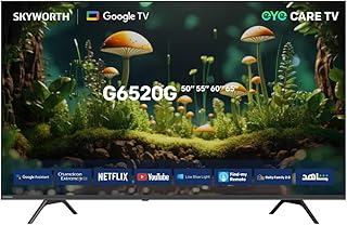 سكاي ورث تلفزيون 60G6520G - 60 بوصة UHD 4K LED (تلفزيون جوجل)، أسود