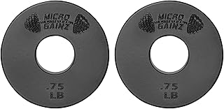 Micro Gainz Standard 1-Inch Center Hole .25LB-1.25LB Fractional Weight Plates (Choose a Set)- Designed for Standard 1-Inch Barbells and Dumbbells, Made in USA