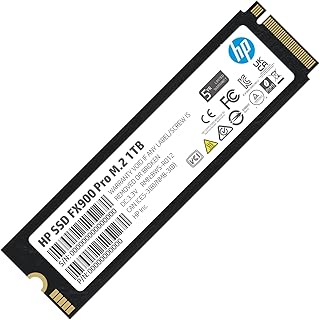 اتش بي FX900 برو للالعاب جيل رابع بذاكرة مستديمة 1TB SSD، منفذ PCIe 16 جيجابايت/ثانية، محرك اقراص صلب داخلي ام.2 2280 ثلاثي الابعاد تي ال سي ناند حتى 7000 ميجابايت/ثانية مع RAM مؤقتة، 4A3U0AA#ABB