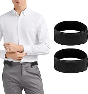 No Buckle Belts for Men UK Velcro Belts Buckless Belt Elastic Lazy Adjustable Side Belts Invisible Stretch Buckle Free for Men Women Unisex Tousers Traveling School Walking Work Home (Black, M)