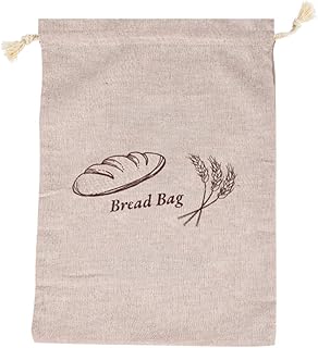 3 pieces natural linen bread bags, 38 x 30 cm, reusable bread storage bags, keeps bread fresh, food storage, reusable linen bags, homemade bread bags