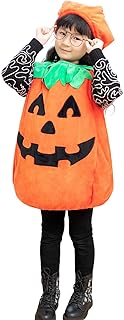 DearSun Halloween Costume, Kids Pumpkin Costume, Lantern Face Fancy Dress up for Carnival