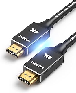 كابشي كيبل HDMI طويل 4K بطول 25 قدم، 18Gbps عالي السرعة في الحائط، سلك HDMI 2.0، 4K HDR، HDR10، HDCP 2.2، ARC، فيديو 4K Ultra HD، 2160p، HD 1080p، ثلاثي الابعاد، متوافق مع تلفزيون روكو/تلفزيون