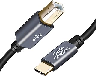 كيبل طابعة USB C بطول 10 قدم كريشن الى B الماسح الضوئي ميدي لجهاز التحكم في البيانو الرقمي ياماها كاسيو وحدة تحكم دي جيه 3 متر اسود