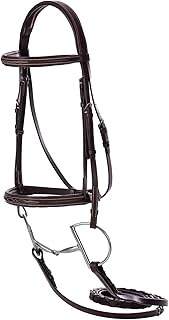 Equinavia Saga Adjustable Padded Fancy Stitched Hunter Bridle with Reins