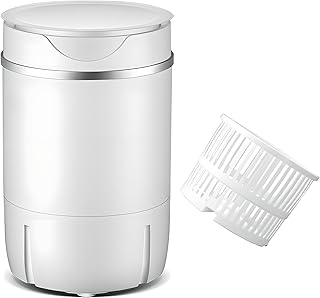 Portable Washing Machine, 2-In-1 Single-Tub Washing Machine, 2kg Wash Timer, with Drain Basket and Water Inlet Pipe, Child Lock Protection, Quiet and Low-Noise, Suitable for Families