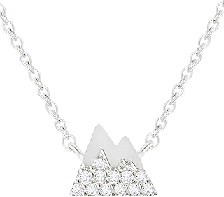 ONDAISY Climb Every Hiker Lady Silhouette Peak Snowy Rocky Himalayas Mountain Pendant Charm Necklace