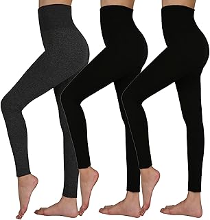 TRIUNION 3 Pack Thermal Fleece Lined Leggings Women High Waisted Tummy Control Winter Warm Yoga Pants for Workout&Running