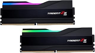 G.سكيل ذاكرة كمبيوتر مكتبي ترايدنت Z5 RGB (انتل XMP 3.0) DDR5 RAM 32GB (2x16GB) 6000MT/s CL30-40-40-96 1.35 فولت UDIMM - اسود غير لامع (F5-6000J3040F16GA2-TZ5RK)