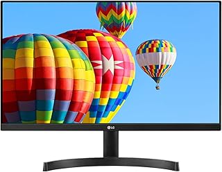 LG 24MK600M-B 24 انش FHD (1920 × 1080) IPS مع تصميم ثلاثي الجوانب بدون حواف تقريبًا وتقنية راديون فري سينك ومنفذ HDMI مزدوج، اسود، LCD