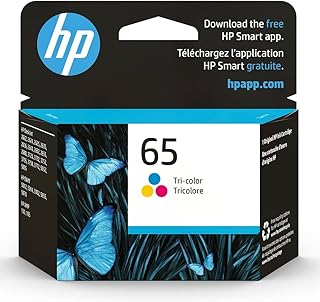 HP خرطوشة حبر اصلية ثلاثية الالوان 65 | تعمل مع سلسلة ايه ام بي 100، ديسك جيت 2600، سلسلة 3700، سلسلة انفي 5000 | مؤهلة للحبر الفوري | N9K01AN