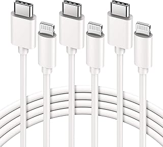 كيبل شحن سريع لايفون 14 بطول 6 قدم من USB C الى لايتنينج - كيبل شحن PD2.0 معتمد من ام اف اي - يدعم منفذ نوع سي للشحن السريع ومزامنة لايفون 14 13 12 ميني برو ماكس 11 اس اي (2020) X XS 8 ايربود