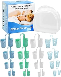 MYMULIKE 16 Pack Anti Snore Devices, Anti Snore Clip Nose Dilators, Reusable Snoring Stopper Snoring for Better Sleep, Sleep Aid Relieve Snoring