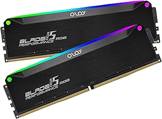 اولوي DDR5 RAM 48GB (2x24GB) شفرة هيريلاين اسود RGB 6800 ميجاهرتز CL34 1.35 فولت للالعاب UDIMM لانتل (MD5U2468346IRKDA)