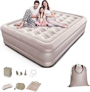 CongZhu Double Outdoor Camping Waterproof Air Mattress, Fast Auto Inflatable Bed, Portable Home Inflatable Sofa Bed,Built-in Electric Pump Inflatable Outdoor Mat for Tent Camping Car Truck