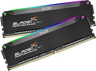 اولوي ذاكرة RAM DDR5 32GB (2x16GB) شفرة هيريلاين اسود RGB 6400 ميجاهرتز CL32 1.35 فولت للالعاب UDIMM (MD5U1664321BRKDA)