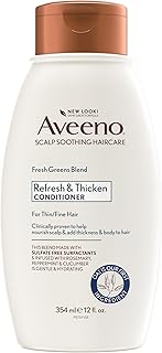 Aveeno الطازجة الخضر مزيج كبريتات خالية مكيف مع روزماري النعناع والخيار لرشاقته والإنتعاش وتوضيح ومكثف لرقيقة أو الشعر الجميلة البارابين 12OZ من افينو