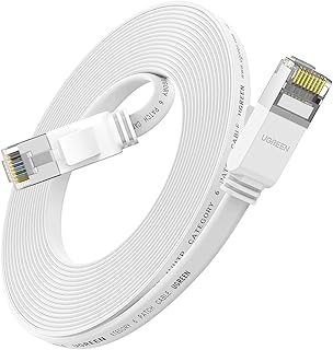 يوجرين كابل إيثرنت مسطح Cat6 30M جيجابت شبكة 1000Mbps عالي السرعة محمي بالإنترنت RJ45 باتش متوافق مع اللابتوب والكمبيوتر و PS5 PS4 والتلفزيون والمودم والموجه والمحول والسويتش