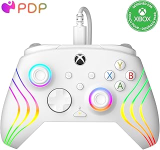 PDP Manette filaire Afterglow Wave blanche pour Xbox Series XS Xbox One et Windows 1011