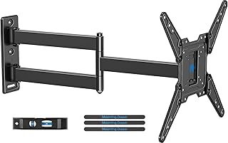 ماونتج دريم حامل تلفزيون بذراع طويل يثبت على الحائط لمعظم التلفزيونات مقاس 26-65 بوصة، حامل تلفزيون بطول 30 بوصة دوار وامالة، حامل تلفزيون كامل الحركة يناسب ماكس فيسا 400×400 ملم، حتى 98 باوند،