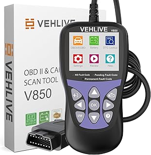 اي تي دي اي اي جي ماسح ضوئي OBD2 V850 بنقرة واحدة I/M، قارئ رموز تلقائي لفحص ضوء المحرك لجميع سيارات بروتوكول OBD II بعد عام 1996 (نسخة مطورة)