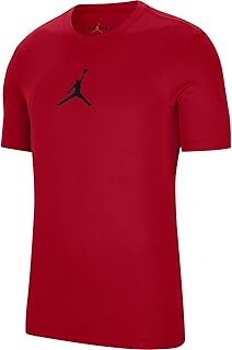 نايك تي شيرت رجالي 90J JMPMAN Dri-Fit بأكمام قصيرة وقبة دائرية بدون طوق، قطن