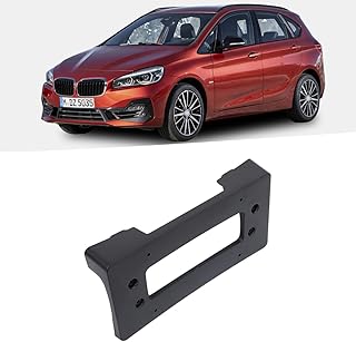 ABS Car Front License Plate Frame Black Compatible with BMW 2 Series F44 2020-2025 Front Bumper License Plate Bracket No Drilling Mounting Bracket Exterior Accessories