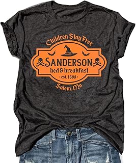 Halloween T Shirt Sanderson Sisters Bed and Breakfast Funny Letter Print Women Short Sleeve Graphic Tees Tops