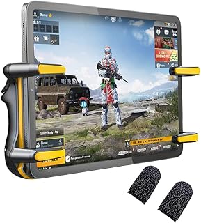 ALASAMCO PUBG Game Controller Trigger Rapid Fire 6 Fingers Gaming Grip Gamepad Joystick L1R1 L2R2 for iPad and Tablet Android Samsung Huawei