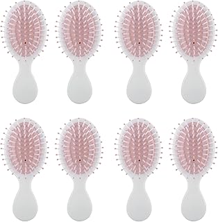 Bridesmaid Proposal Gifts 8pcs Mini Travel Brush bachelorette party accessories Cute hair Brush for Wedding Party Favors for Wedding Party Favors (White, 8pcs)