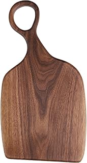 Black Walnut Wood Cutting Board with Handle and Hanging Hole,Food-Grade Wood Cheese Cutting Board,Knife-Friendly Wood Cutting Board,Small Wood Serving Board brown-30cm,Brown-38cm