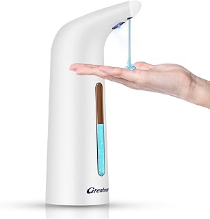 Greatmay Automatic Soap Dispenser, 400 ml with Sensor, Liquid Soap Pump Dispenser, Countertop Non-Contact Electric Battery Operated Hand Soap Dispenser for Bathroom, Kitchen Sink