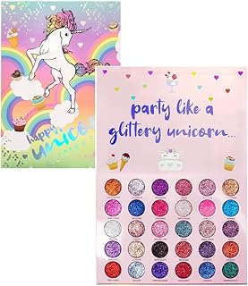 HUDA GIRL BEAUTY Professional GELANZI PARTY LIKE A GLITTERY UNICORN Glitter Shimmery Eyeshadow Palette (Multicolor)