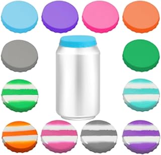 IUSOT 12 Pack Silicone Beverage Can Lids, Can Covers for Drinks Cans UK, Leak-Proof Soda Saver Caps for Fizzy Drinks, Tins, Dustproof, SpillProof Sealer Caps for Outdoor Parties, Camping, and Travel