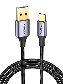 كيبل شحن سريع USB A إلى C 3.0 بسرعة 5 جيجابايت في الثانية من يوجرين لجوال جالكسي S24 الترا وS24 وS23 FE وA12 وA21s ونوت 20 وهواوي P50 P30 برو وPS5 وMi 11 وبكسل واوكيولوس كويست 1 متر