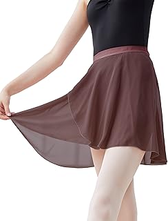 Dance Skirts for Girls (S/L) & Women (XL), Ballet Chiffon Wrap Skirt with Ties