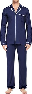 MEOMUA Men's Pajamas Set Long Sleeve Sleepwear Soft Loungewear